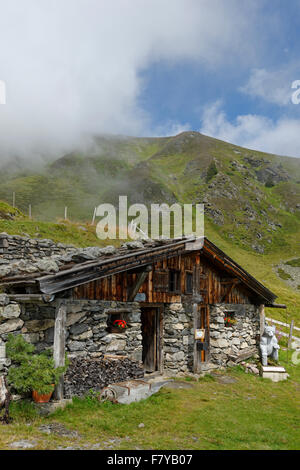 Gartalm, Alm, Hochleger, Onkeljoch in Fügen, Zillertal, Tirol, Österreich Stockfoto