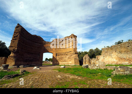 Die Exedra Imperial Palace Nymphäum in Villa Adriana, Hadrians Villa, in der Nähe von thanks - Rom, Italien Stockfoto