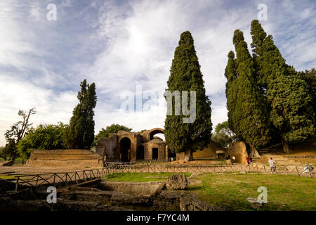 Ruinen von HadrianÔÇÖs (Villa Adriana) in der Nähe von Tivoli - Rom, Italien Stockfoto