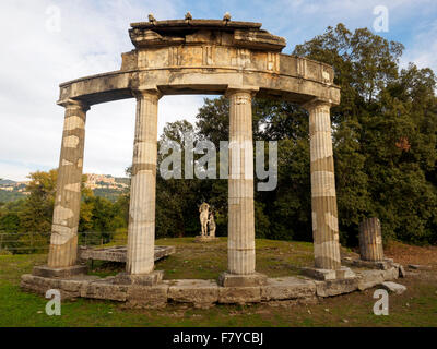 Venus-Tempel in Hadrians Villa in der Nähe von Tivoli - Rom, Italien Stockfoto