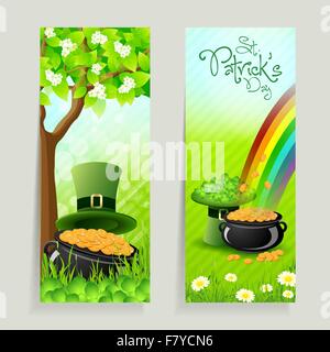 St. Patricks Day Karten Stock Vektor