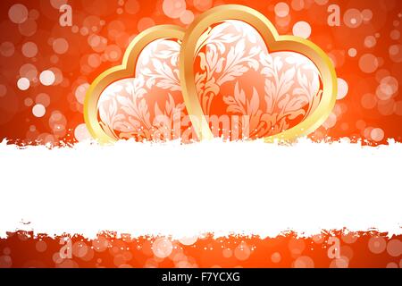 Grunge Valentinstag-Karte Stock Vektor