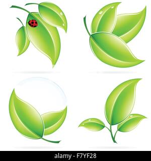 ECO-Icon-set Stock Vektor