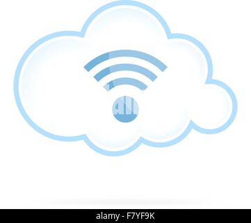 Cloud-Computing Wi-Fi-Symbol Stock Vektor