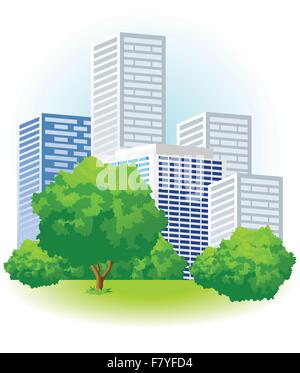 Grüne Stadt Stock Vektor