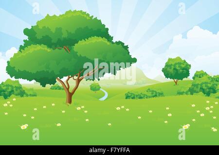Baumlandschaft Stock Vektor