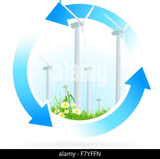 Erneuerbare Energien-Symbol Stock Vektor