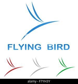 Stilisierten fliegenden Vogel-Logo-design Stock Vektor
