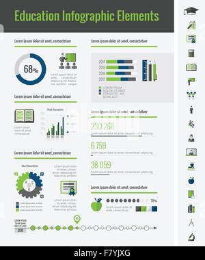 Bildung-Infografik-Elemente. Stock Vektor