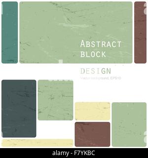 Abstrakte Retro-Blöcke-Design-Hintergrund, Vektor Stock Vektor