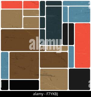 Abstrakte Retro-Blöcke Design-Hintergrund bunt, Vektor Stock Vektor