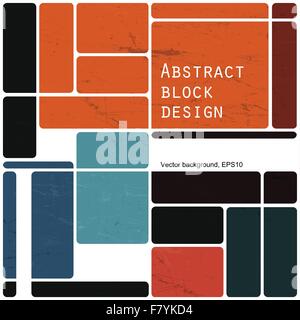 Abstrakte Retro-Blöcke Design-Hintergrund bunt, Vektor Stock Vektor