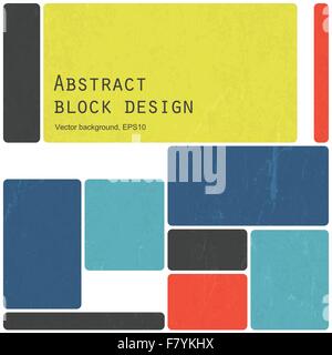 Abstrakte Retro-Blöcke Design-Hintergrund bunt, Vektor Stock Vektor
