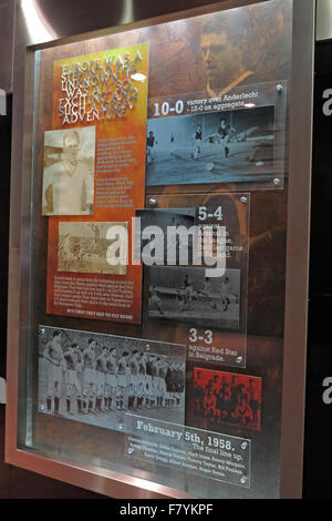 Denkmal-Boards zu erinnern, die München Luft Katastrophe im Old Trafford, MUFC, Manchester United Football Club, England, UK Stockfoto