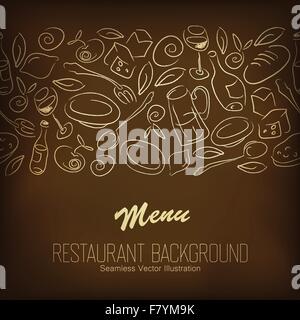 Restaurant-Menü-Design. Vektor Stock Vektor
