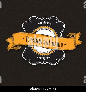 Vintage Label auf Holz Textur. Design-Elemente, EPS10 Stock Vektor