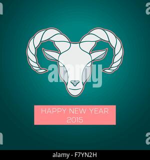 Die Ziege ist ein Symbol für 2015 Stock Vektor