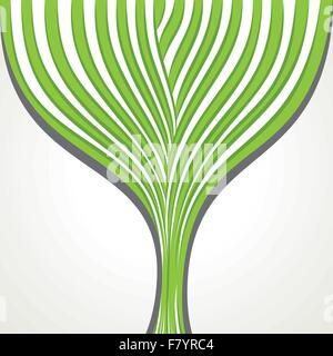 abstrakte grüne Streifen Baum Lager Vektor Stock Vektor