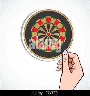 Bogenschießen an Bord in der hand Stock Vektor