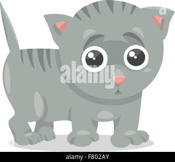 Kätzchen Charakter Cartoon illustration Stock Vektor