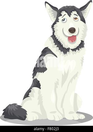 Husky und Malamute Hund cartoon Stock Vektor