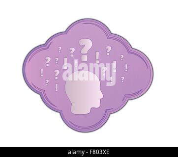 Verwirrung im Kopf Stock Vektor