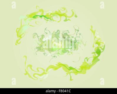 grüne und blaue abstrakte Aquarelle Stock Vektor