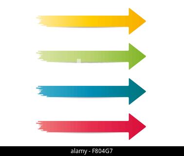 drei verschiedene Pfeile Stock Vektor