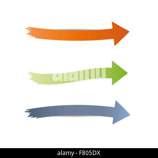 drei verschiedene Pfeile Stock Vektor