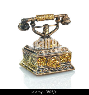 Spielzeug Handy funkelt auf isolierten weißen Hintergrund Stockfoto