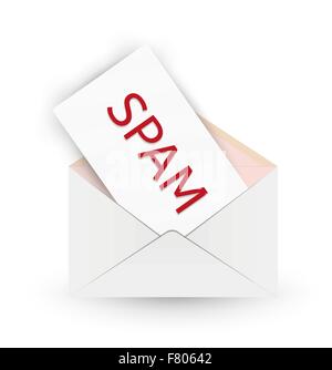 Umschlag und Spam-Nachricht Stock Vektor
