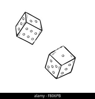 zwei Würfel Stock Vektor