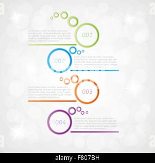 vier Schritte Infografiken Stock Vektor