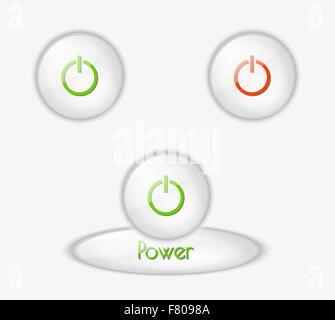 Power-Tasten Stock Vektor