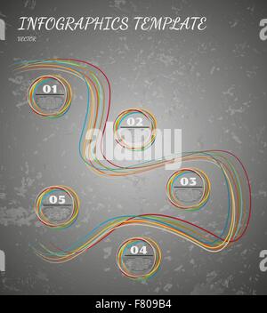 dunkle Infografiken Stock Vektor