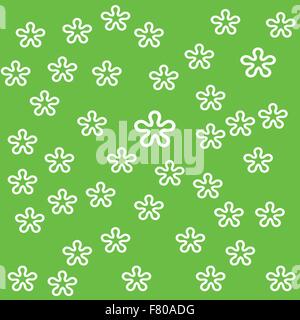 Vektor Blume auf grünem Hintergrunddesign Stock Vektor