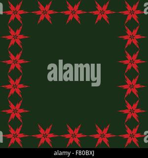 Grüner Hintergrund mit roten Sternen Stock Vektor