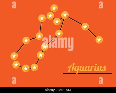 Sternbild Aquarius Stock Vektor