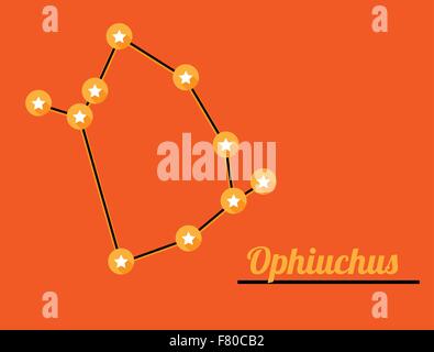 Sternbild Schlangenträger Stock Vektor