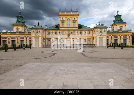 Royel Palace in Wilanow ist eines der bedeutendsten Kulturdenkmäler Polens. Waszawa, Polen. Stockfoto