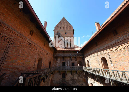 halten Sie, Insel Burg Trakai, Trakai, Litauen Stockfoto