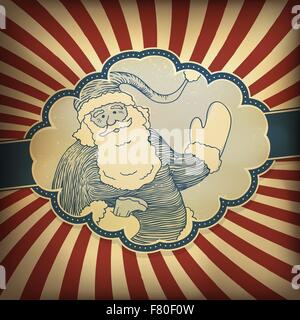 Santa Claus Retro-Illustration Stock Vektor