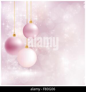 Weich und verschwommen Weihnachten Hintergrund mit Christbaumkugeln Stock Vektor
