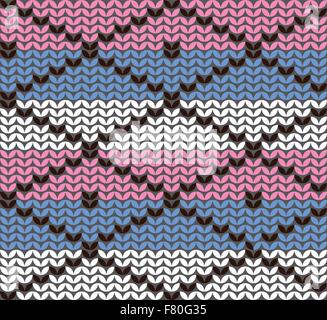 Strickmuster mit Rauten Stock Vektor