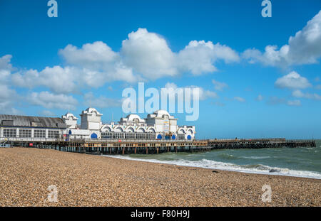 Historischen South Parade Pier, Portsmouth, Hampshire, England, Vereinigtes Königreich Stockfoto