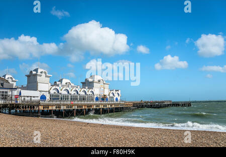 Historischen South Parade Pier, Portsmouth, Hampshire, England, Vereinigtes Königreich Stockfoto