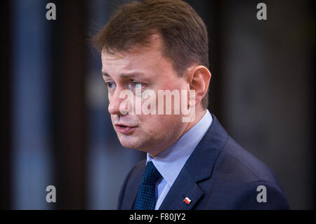 Brüssel, Bxl, Belgien. 4. Dezember 2015. Polnische Innenminister Mariusz B? Aszczak beim Innenminister Rat (JI Justiz und Inneres) am Sitz des Europäischen Rates in Brüssel am 04.12.. Bildnachweis: ZUMA Press, Inc./Alamy Live-Nachrichten Stockfoto