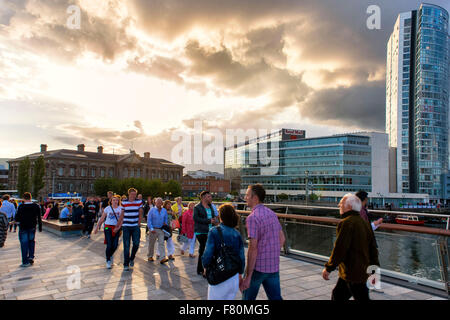 Lagan Weir Fuß und Zyklus-Brücke, Belfast Nordirland Stockfoto