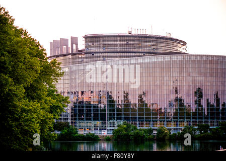 EU-Parlament, Straßburg, Elsass, Frankreich Stockfoto