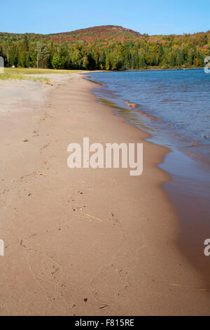 Lake Superior Strand, Bete Grise zu bewahren, Keweenaw County, Michigan, USA Stockfoto